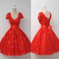 red homecoming dress lace homecoming dress cute homecoming dress