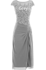 Cap Sleeve Beaded Mother of Bride Dress