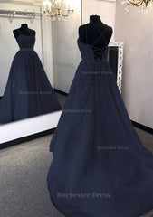 Ball Gown Scoop Neck Long Floor Length Tulle Prom Dress