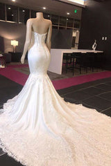 Luxury Sweetheart Appliques Mermaid Wedding Dress