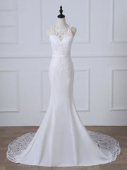 Precious Spaghetti Strap Lace Mermaid Wedding Dress