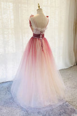 Burgundy v neck tulle sequin long prom dress burgundy evening dress