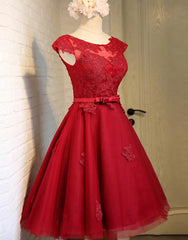 Dark Red New Homecoming Dress , Charming Short Formal Dress