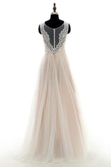 Lace Tulle A-line Floor Length Wedding Dress