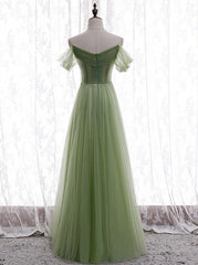 Light Green Beaded Sweetheart Long Party Dress, Green Formal Dress Prom Dress