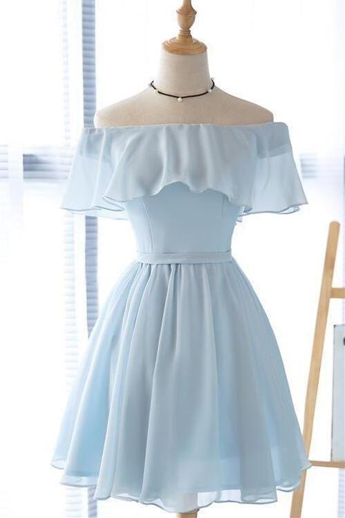 Short Prom Dress, Blue Homecoming Dresses, School Dance Dress, Ip1444