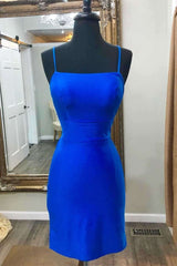 Sexy Tight Royal Blue Short Homecoming Dresses