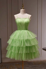 Short Green Prom Dresses, Short Green Graduation Homecoming Dresses