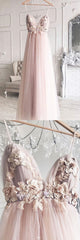 Sweetheart tulle lace long prom dress, tulle lace evening dress